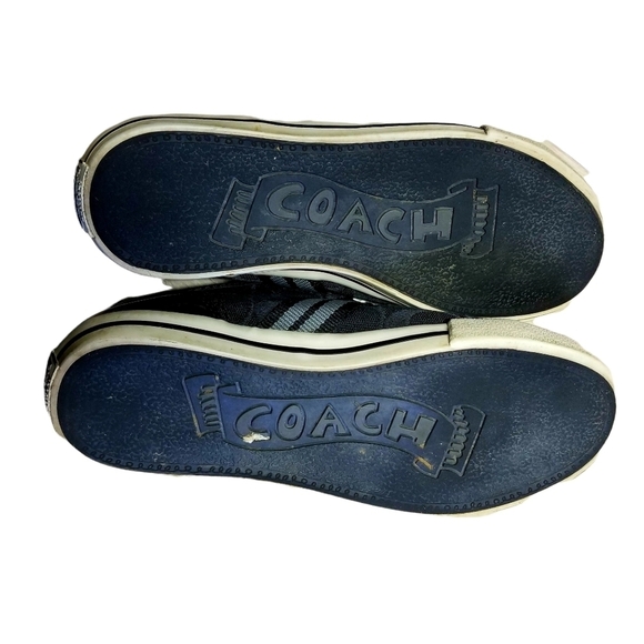 Coach Folly Signature Monogram Black and Silver Sneakers Size 6 - Picture 9 of 11